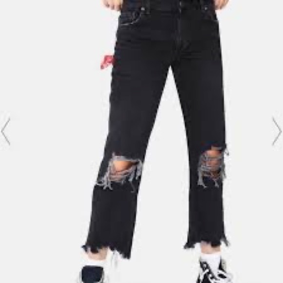 𝅺free people distressed cropped pants - Picture 2 of 14